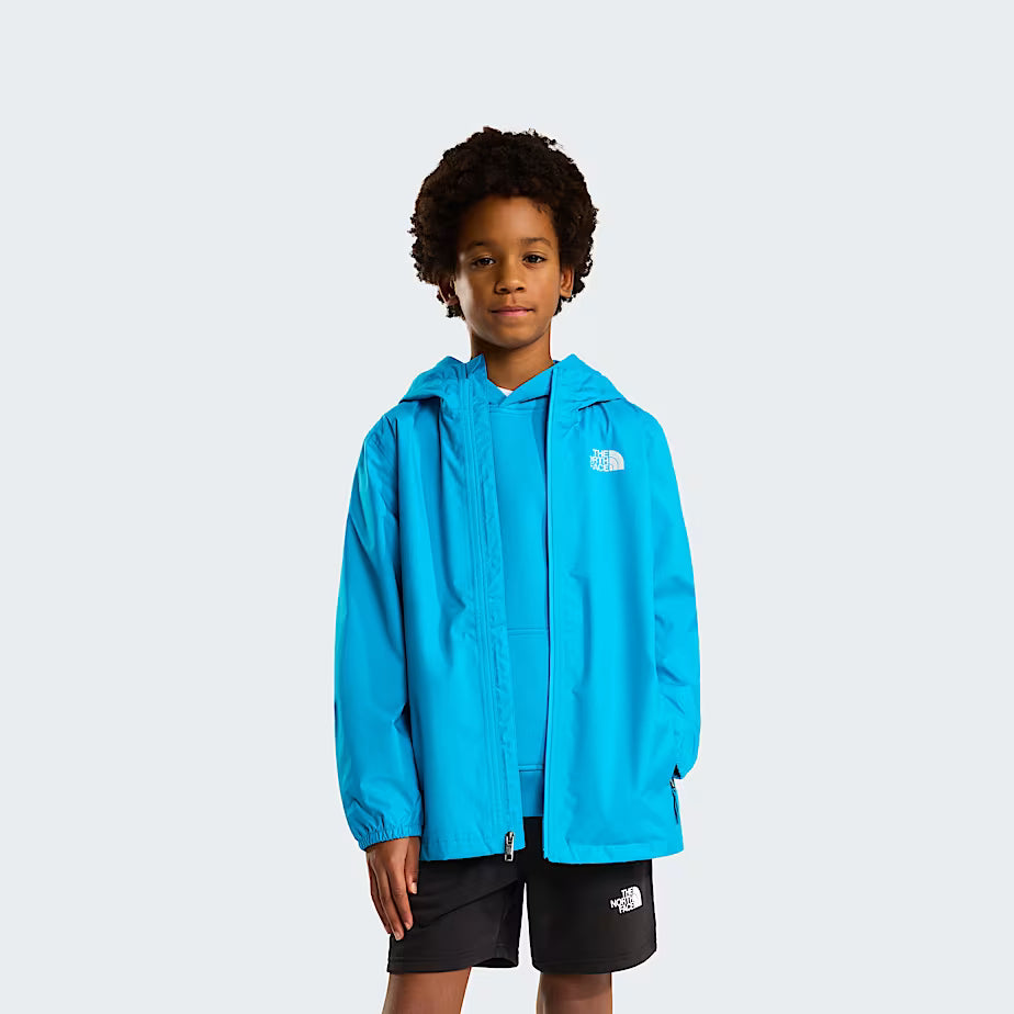 Kids The North Face Teen Zipline Meridian Blue Rain Jacket — view 8