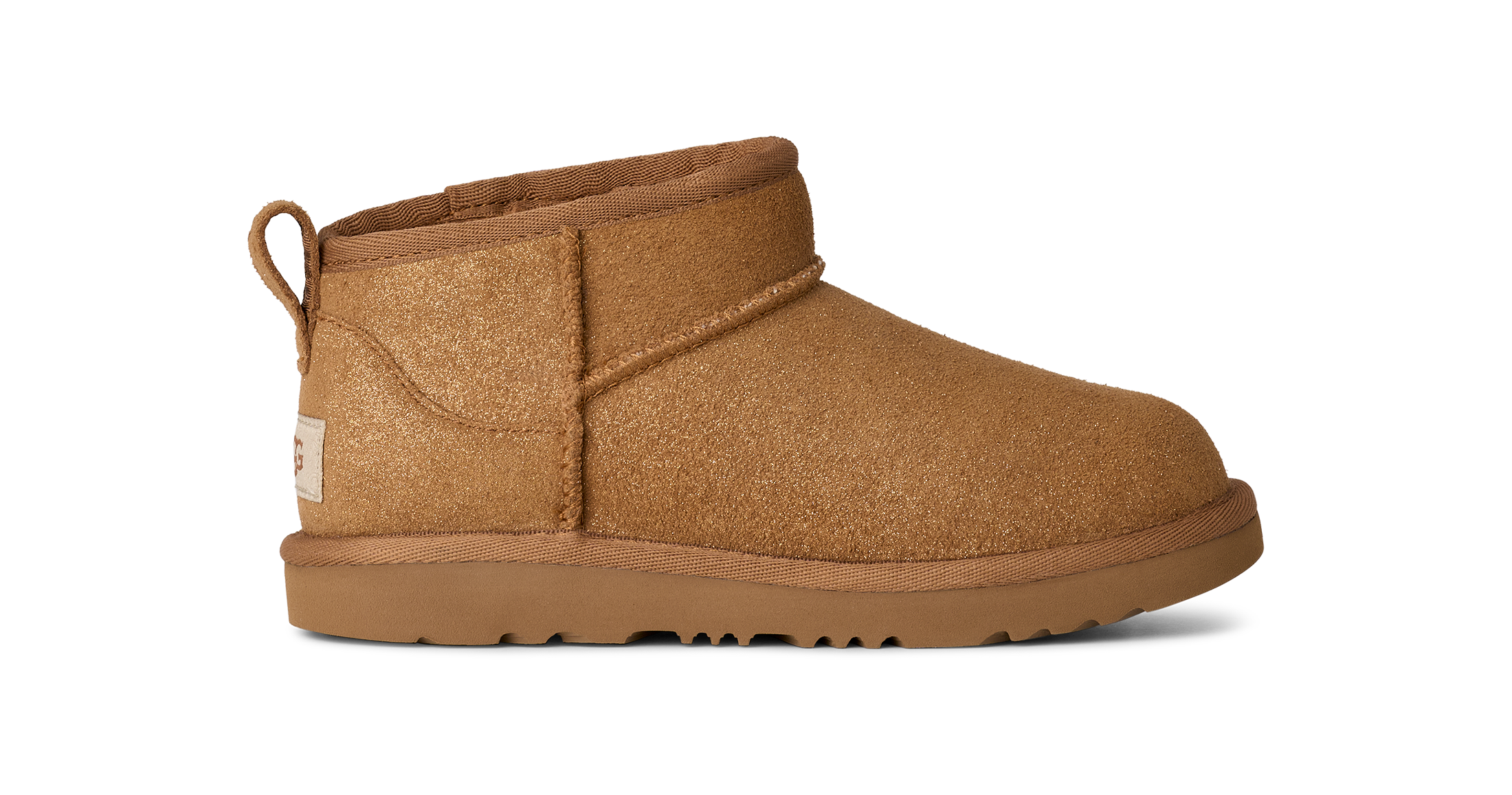 Unisex UGG Kids Classic Ultra Mini Dazzle in Chestnut