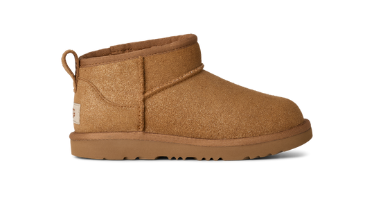 Unisex UGG Kids Classic Ultra Mini Dazzle in Chestnut