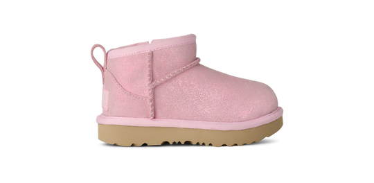 Unisex UGG Toddler Classic Ultra Mini Dazzle in Ribbon Candy Pink