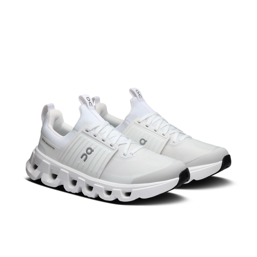 Pair of On Running Kids All White Cloudswift 4 Trainers