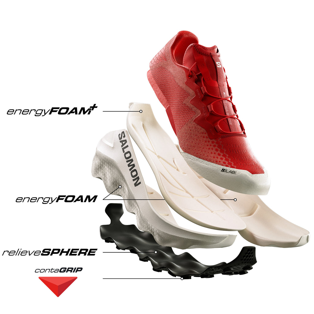 Unisex Salomon S/LAB Ultra Glide Red Trainers — view 2