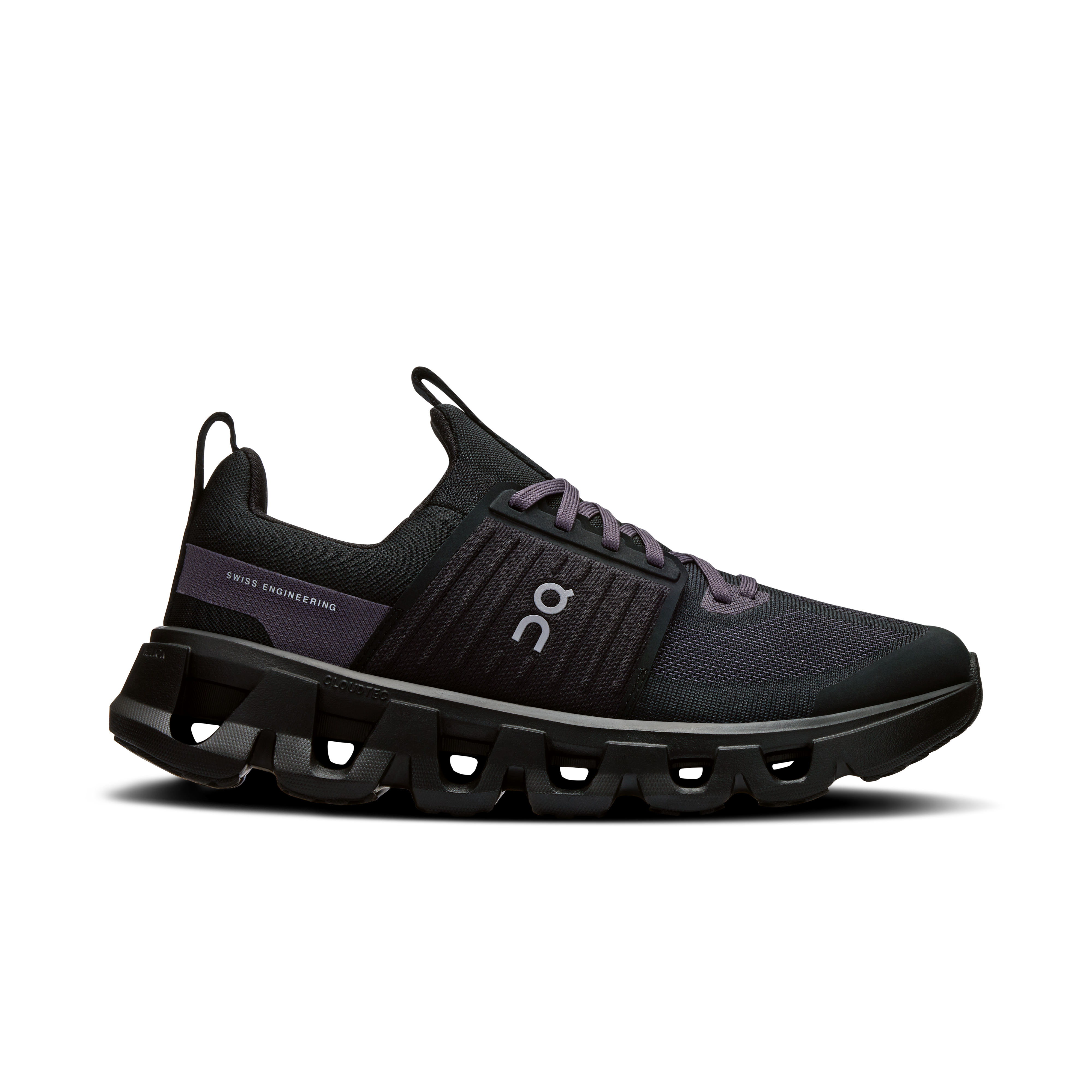 Unisex On Running Kids Black Eclipse Cloudswift 4 Trainers