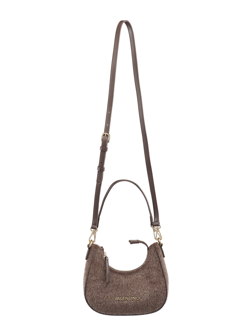 Women's Valentino Ocarina Winter Shoulder Bag In Dark Brown
