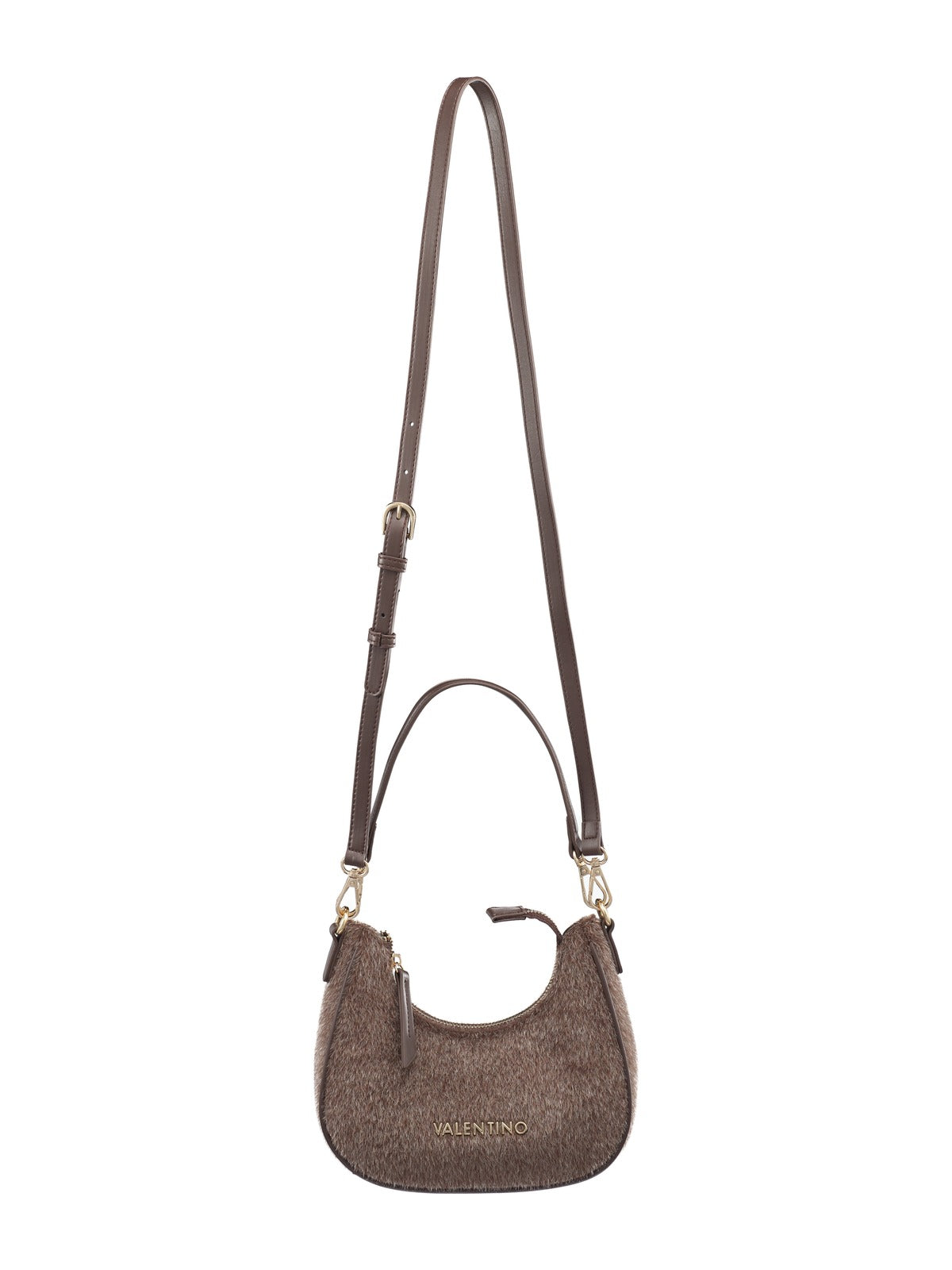 Women's Valentino Ocarina Winter Shoulder Bag In Dark Brown