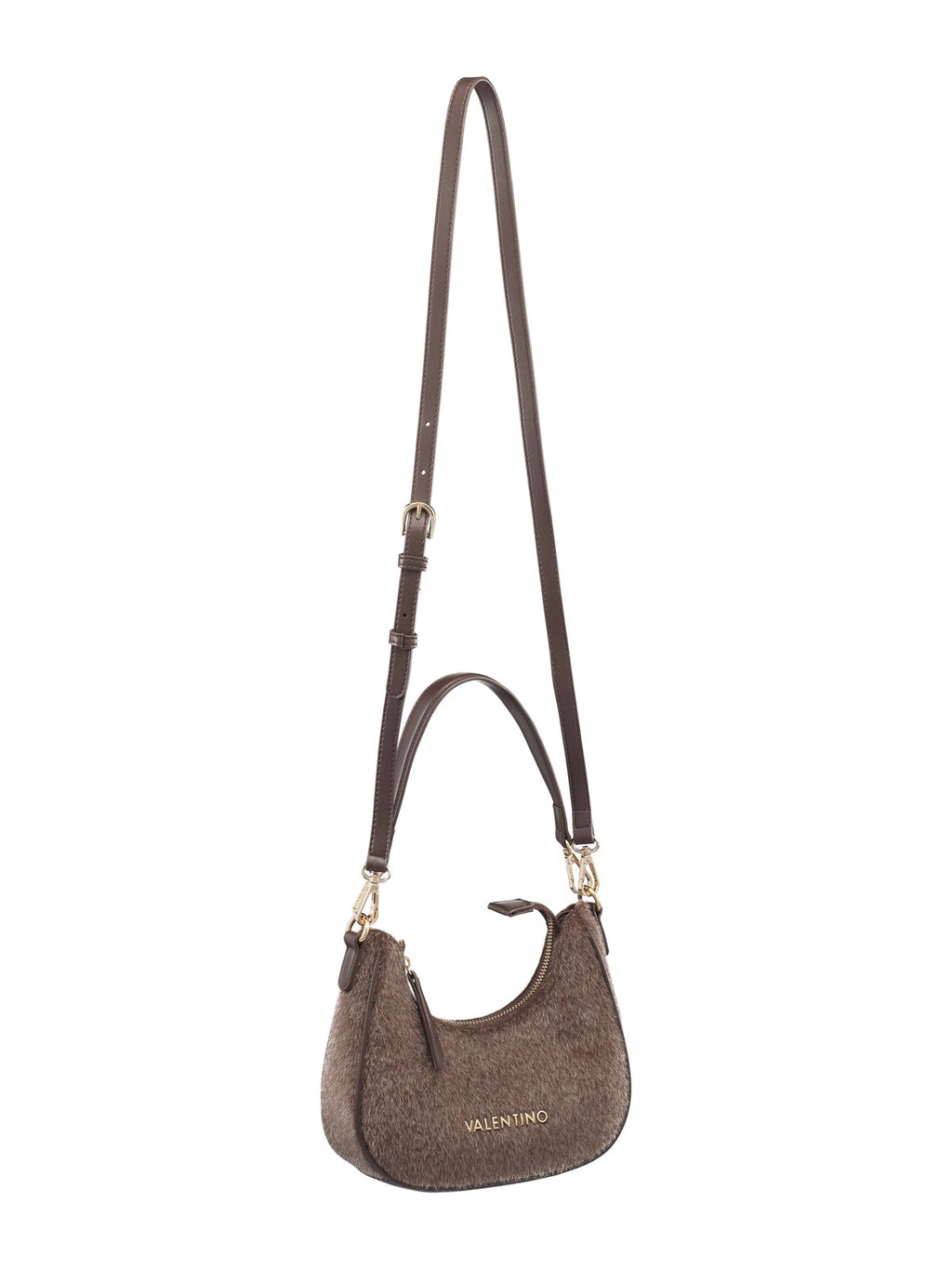 Women's Valentino Ocarina Winter Shoulder Bag In Dark Brown