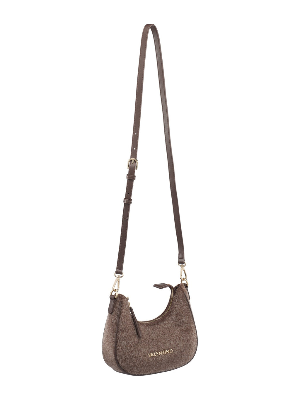 Women's Valentino Ocarina Winter Shoulder Bag In Dark Brown