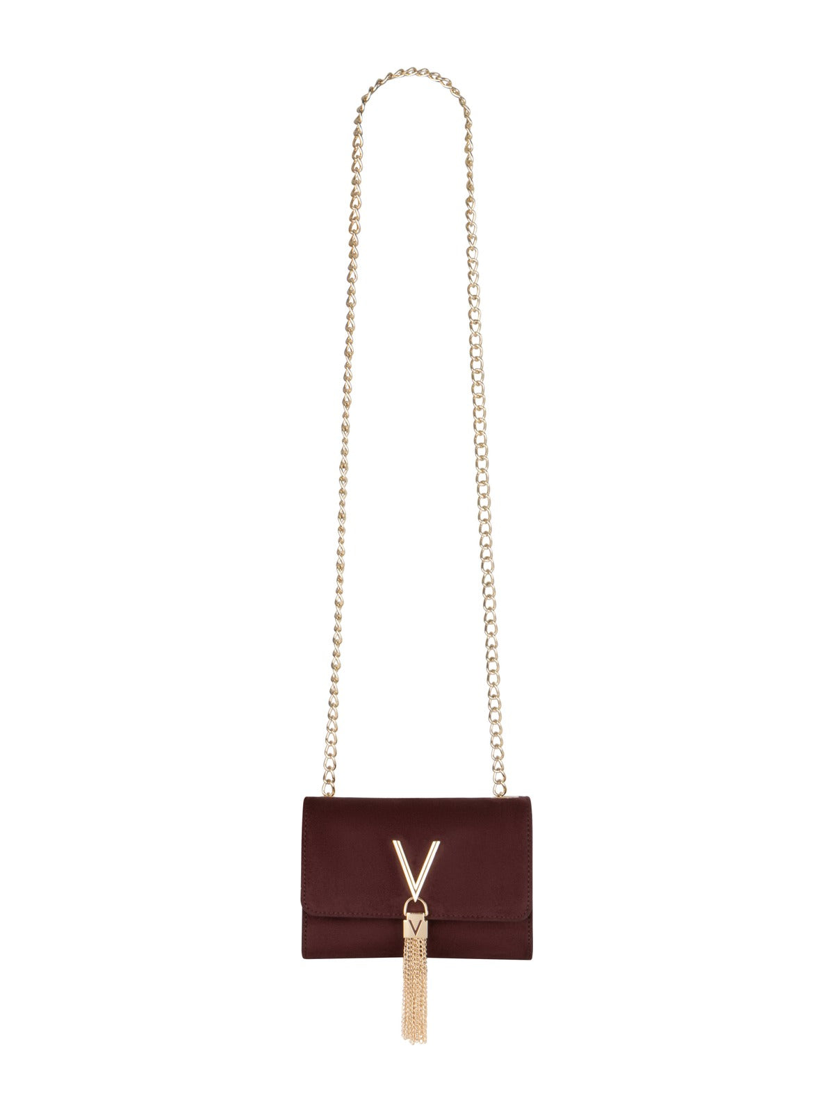 Women's Valentino Divina Winter Flap Bag In Bordeaux