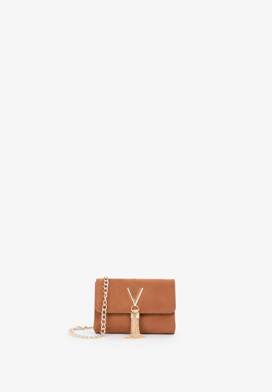 Women's Valentino Divina Winter Flap Bag In Cuoio