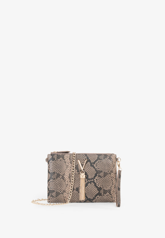 Women's Valentino Divina Winter Pochette Bag In Taupe