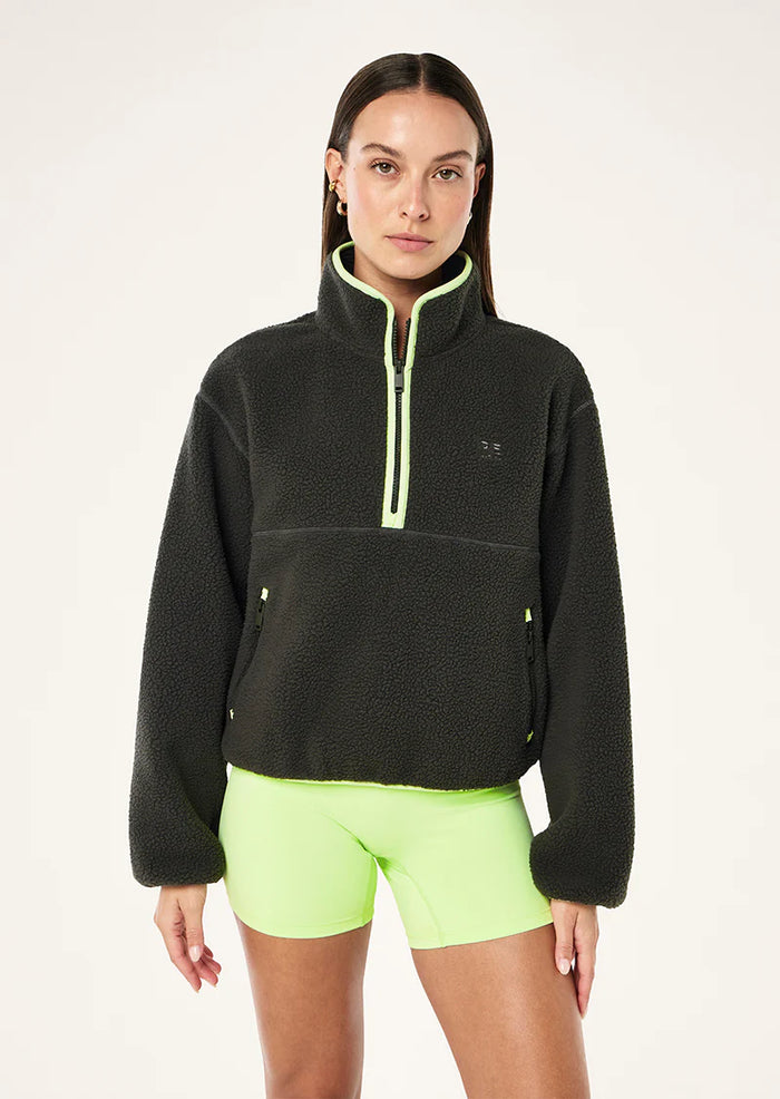 Women's P.E Nation Verde Sherpa Quarter Zip Caviar Lime