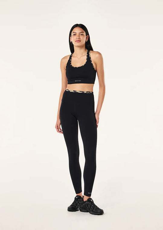 Women's P.E Nation Stellar Sports Bra in Black Leopard Print & Vita Leggings Set