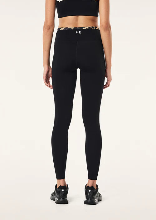 Women's P.E Nation Vita Full Length Leggings Black Leopard — view 5