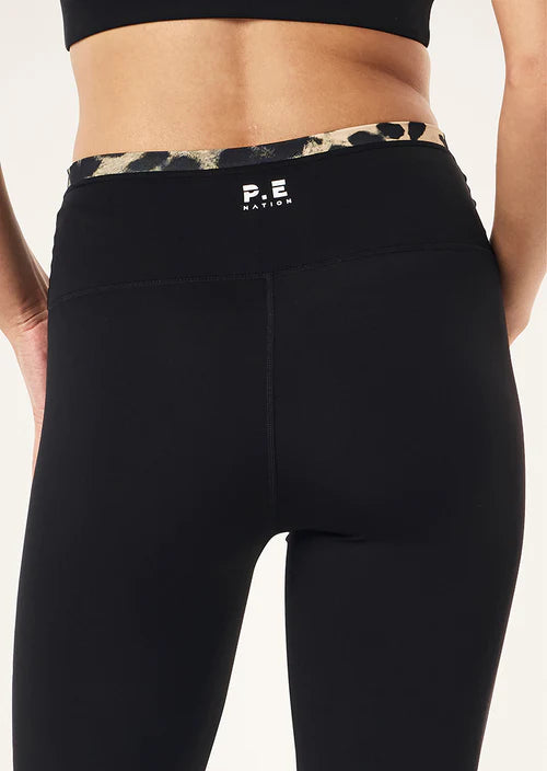 Women's P.E Nation Vita Full Length Leggings Black Leopard — view 2