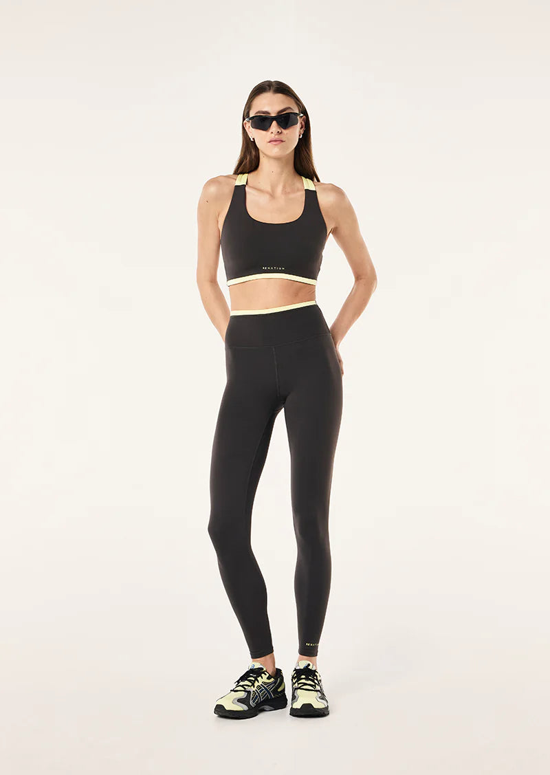 Women's P.E Nation Vita Full Length Leggings in Smokestone Lemonade — view 3