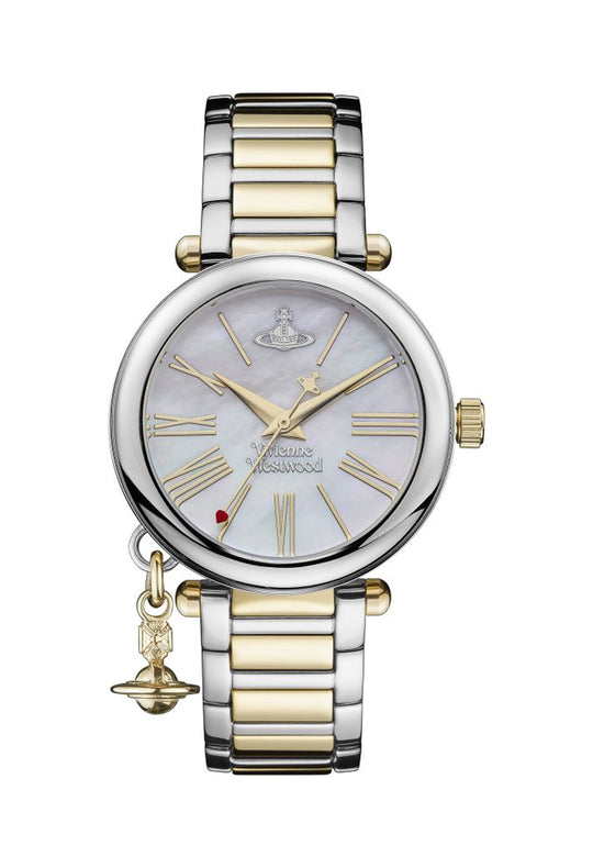 Vivienne Westwood Ladies Two-Tone Mother Orb MOP Dial Watch VV006MOPSG