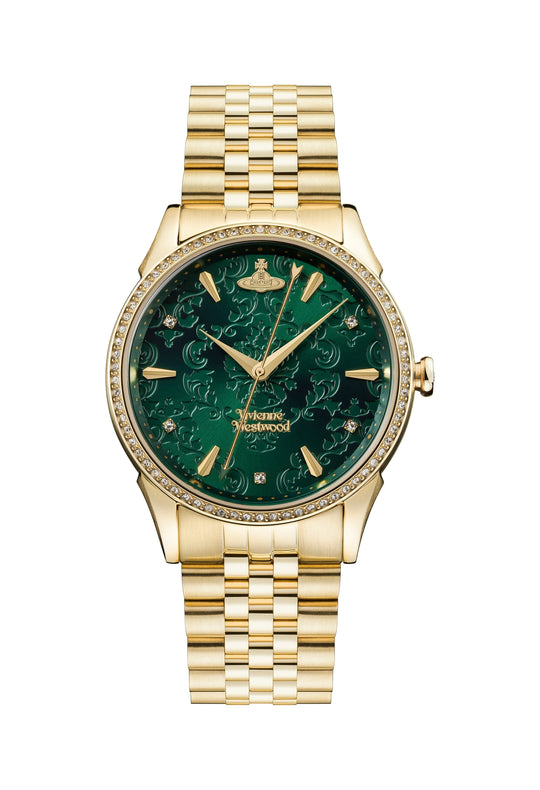 Vivienne Westwood Ladies GP The Wallace Green Dial Bracelet Watch VV208GDGD