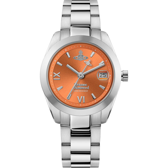 Vivienne Westwood Ladies Fenchurch Orange Dial Bracelet Watch VV292ORSL *