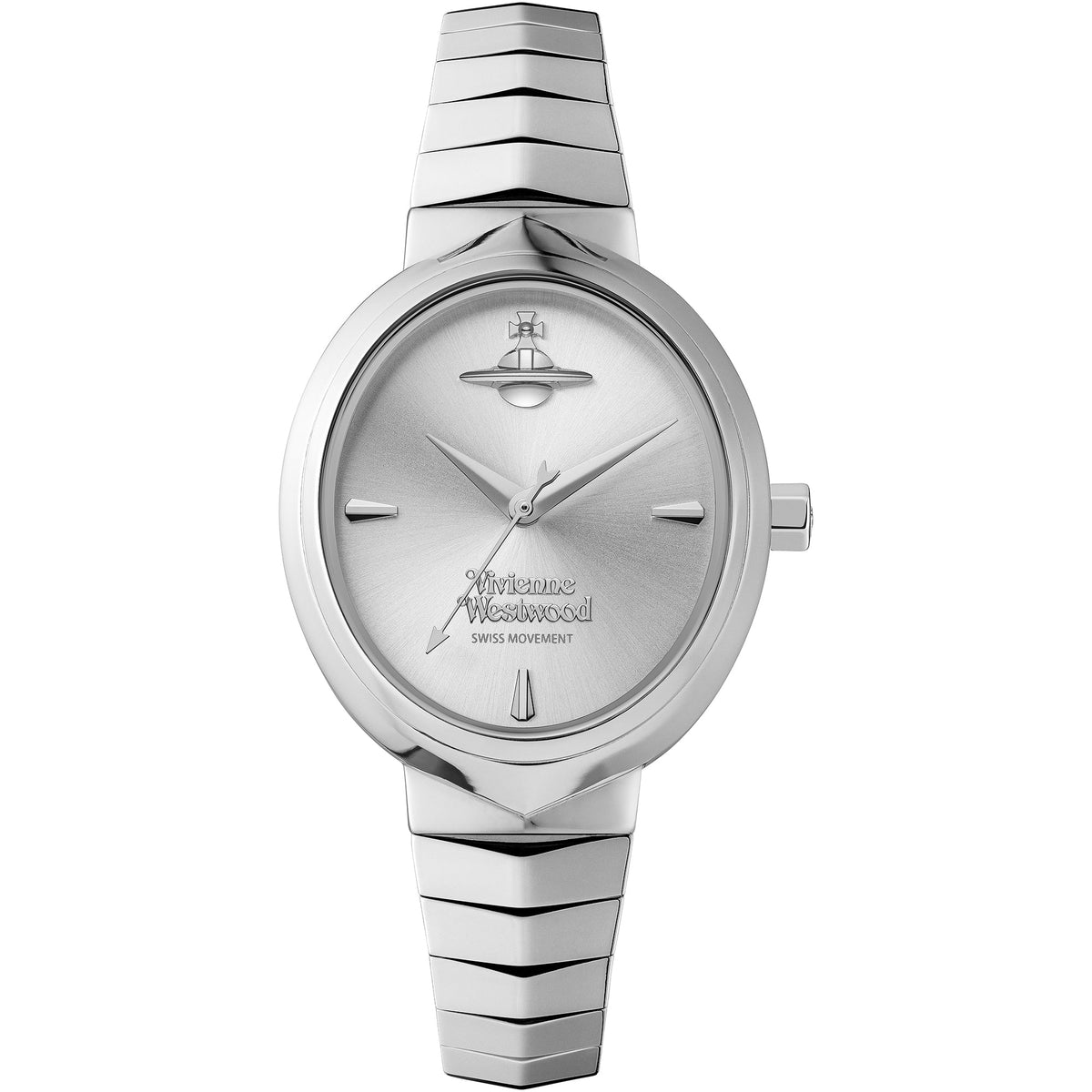 The Vivienne Westwood Armour bracelet watch, a silver stainless steel bracelet watch from Vivienne Westwood, available at OD’s Jewellers in St Helens