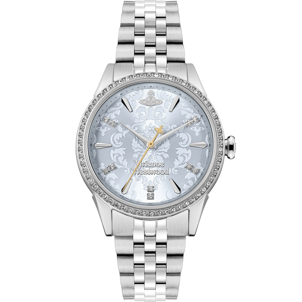 Vivienne Westwood Ladies Wallace Pale Blue Crystal Dial Stainless Steel Bracelet Watch by Vivienne Westwood