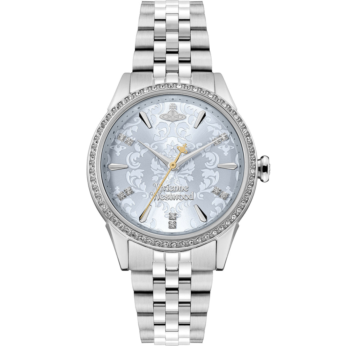 Vivienne Westwood Ladies Wallace Pale Blue Crystal Dial Stainless Steel Bracelet Watch by Vivienne Westwood