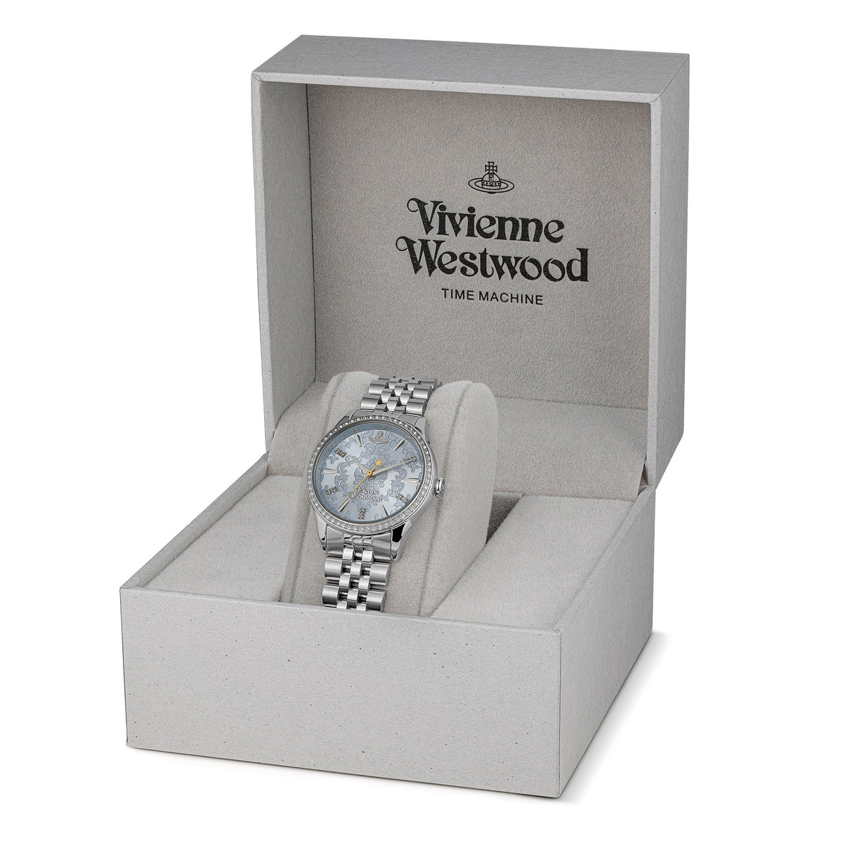 Vivienne Westwood Ladies Wallace Pale Blue Crystal Dial Stainless Steel Bracelet Watch by Vivienne Westwood
