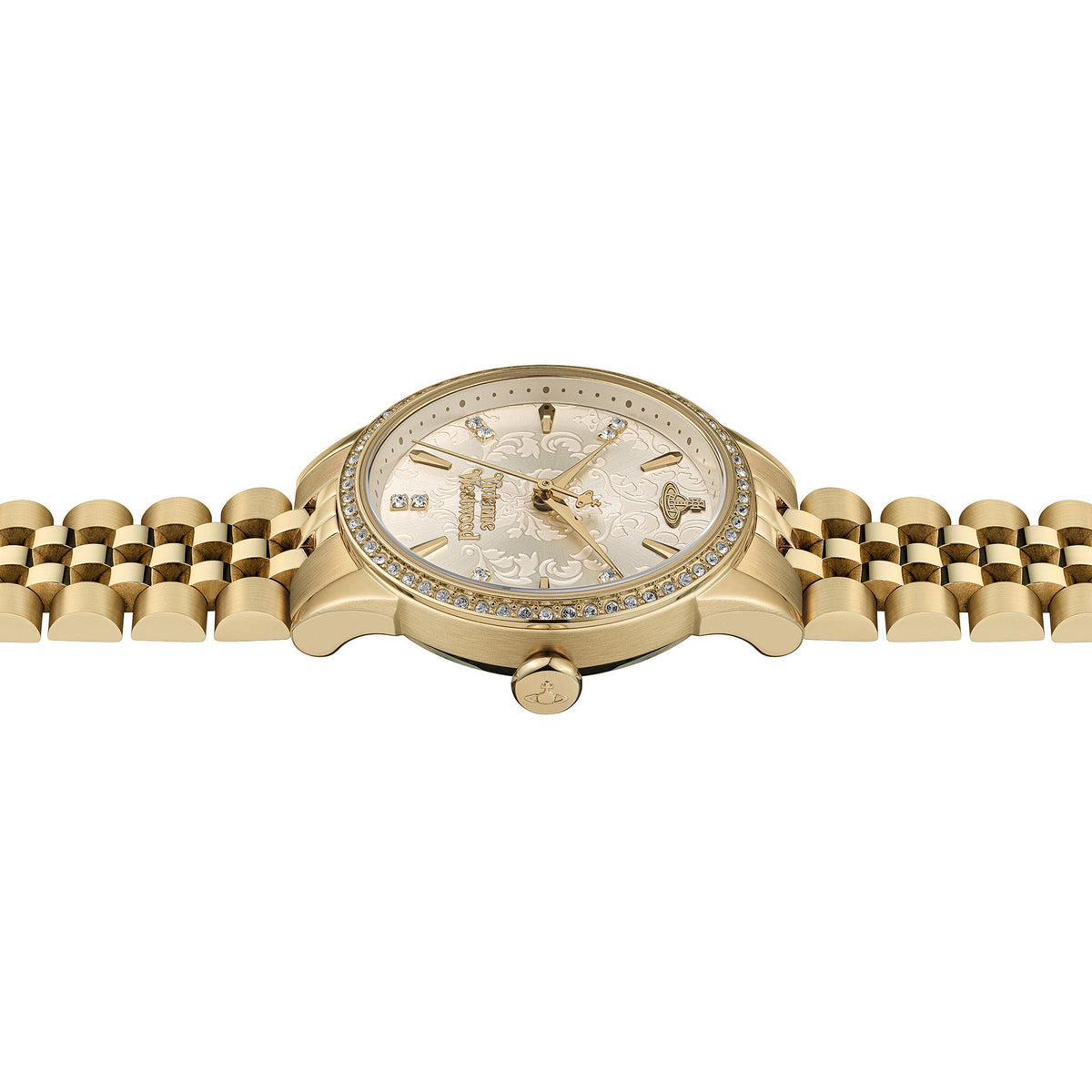 Vivienne Westwood Ladies Little Wallace Ivory Crystal Dial Gold Plated Bracelet Watch by Vivienne Westwood