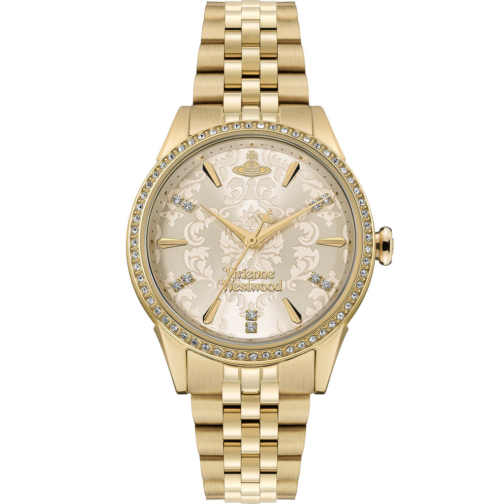 Vivienne Westwood Ladies Little Wallace Ivory Crystal Dial Gold Plated Bracelet Watch by Vivienne Westwood