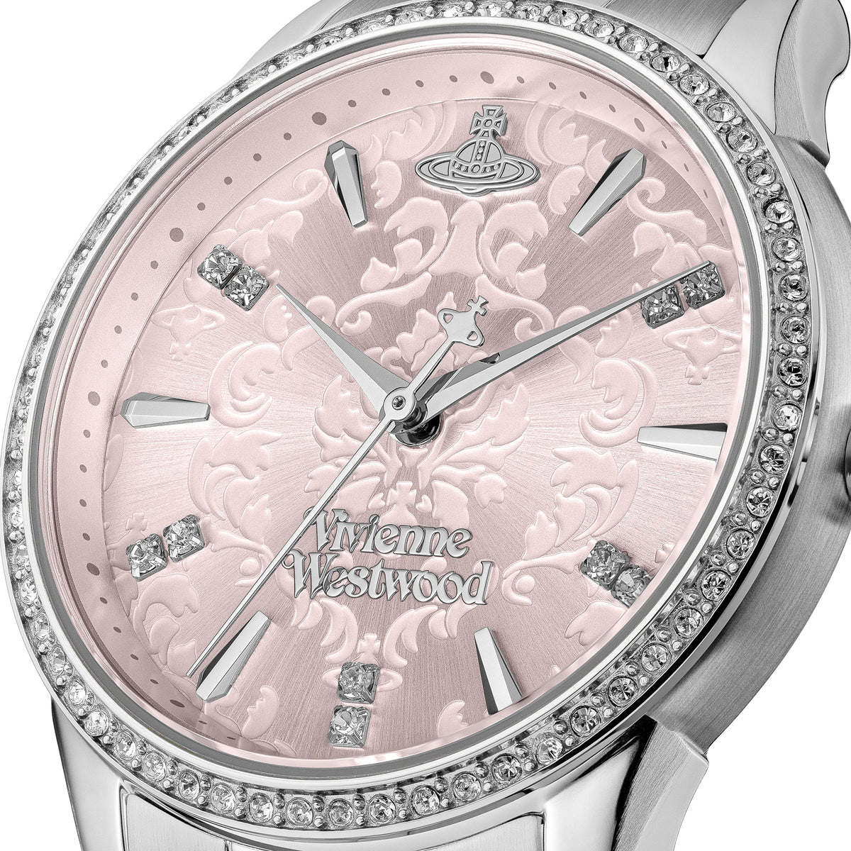 Vivienne Westwood Ladies Wallace Pink Crystal Dial Bracelet Watch VV327PKSL — view 3