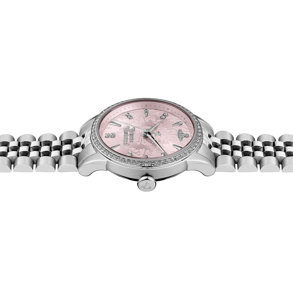 Vivienne Westwood Ladies Wallace Pink Crystal Dial Bracelet Watch VV327PKSL — view 4