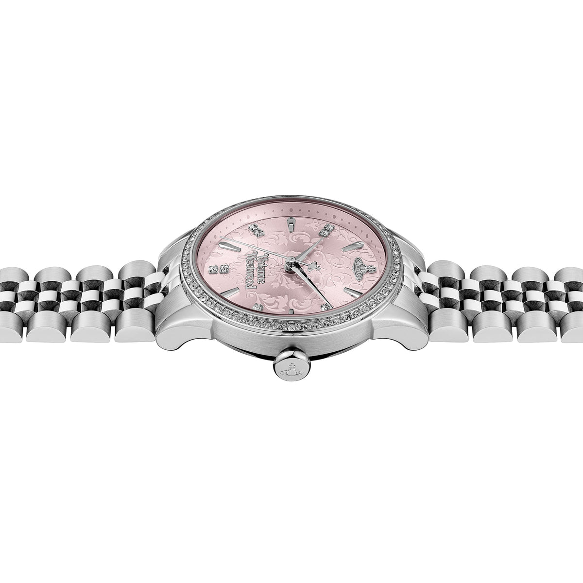 Vivienne Westwood Ladies Wallace Pink Crystal Dial Bracelet Watch VV327PKSL — view 4