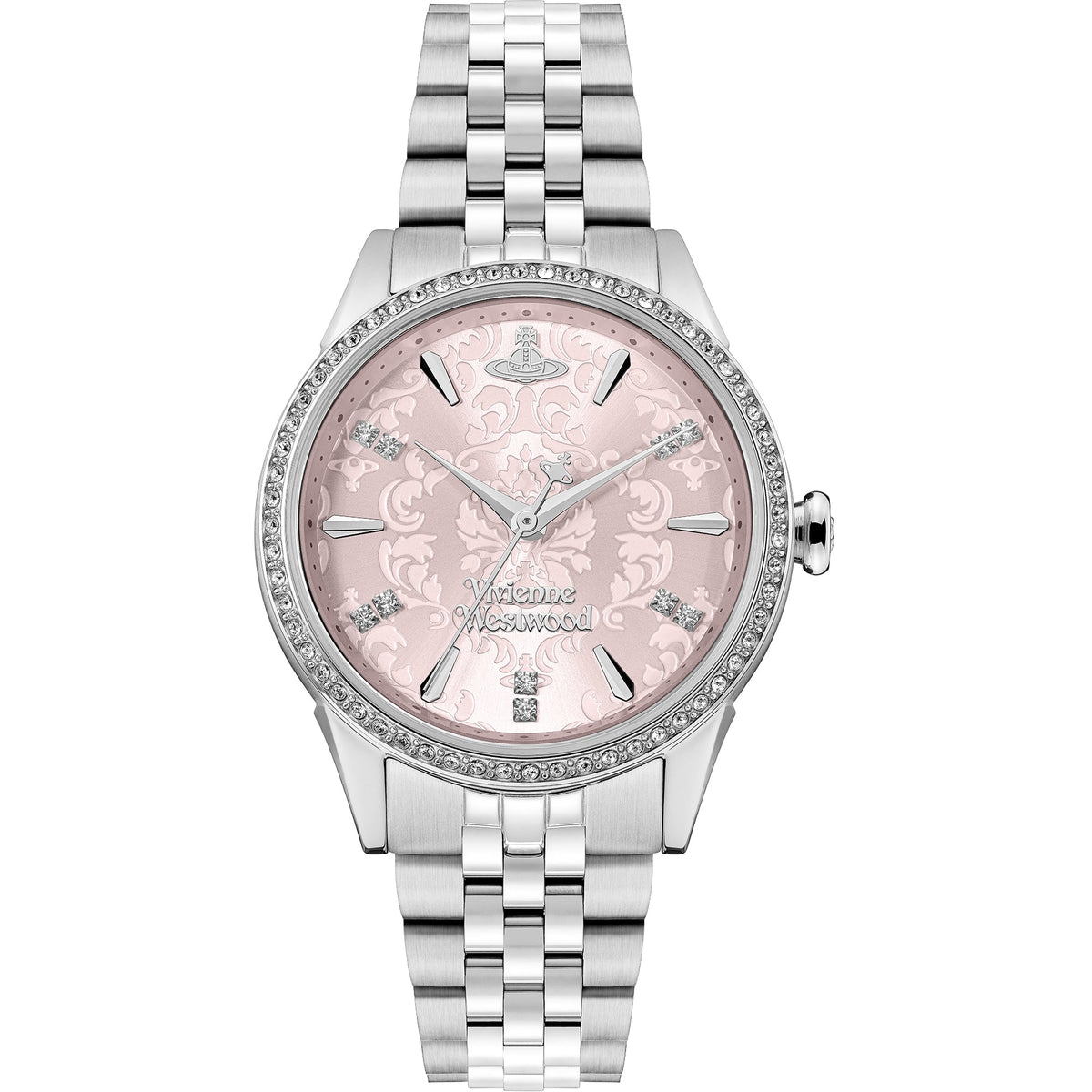 Vivienne Westwood Ladies Wallace Pink Crystal Dial Bracelet Watch VV327PKSL