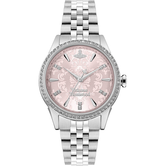 Vivienne Westwood Ladies Wallace Pink Crystal Dial Bracelet Watch VV327PKSL