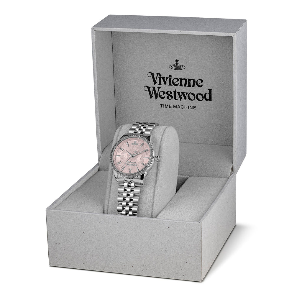 Vivienne Westwood Ladies Wallace Pink Crystal Dial Bracelet Watch VV327PKSL — view 7