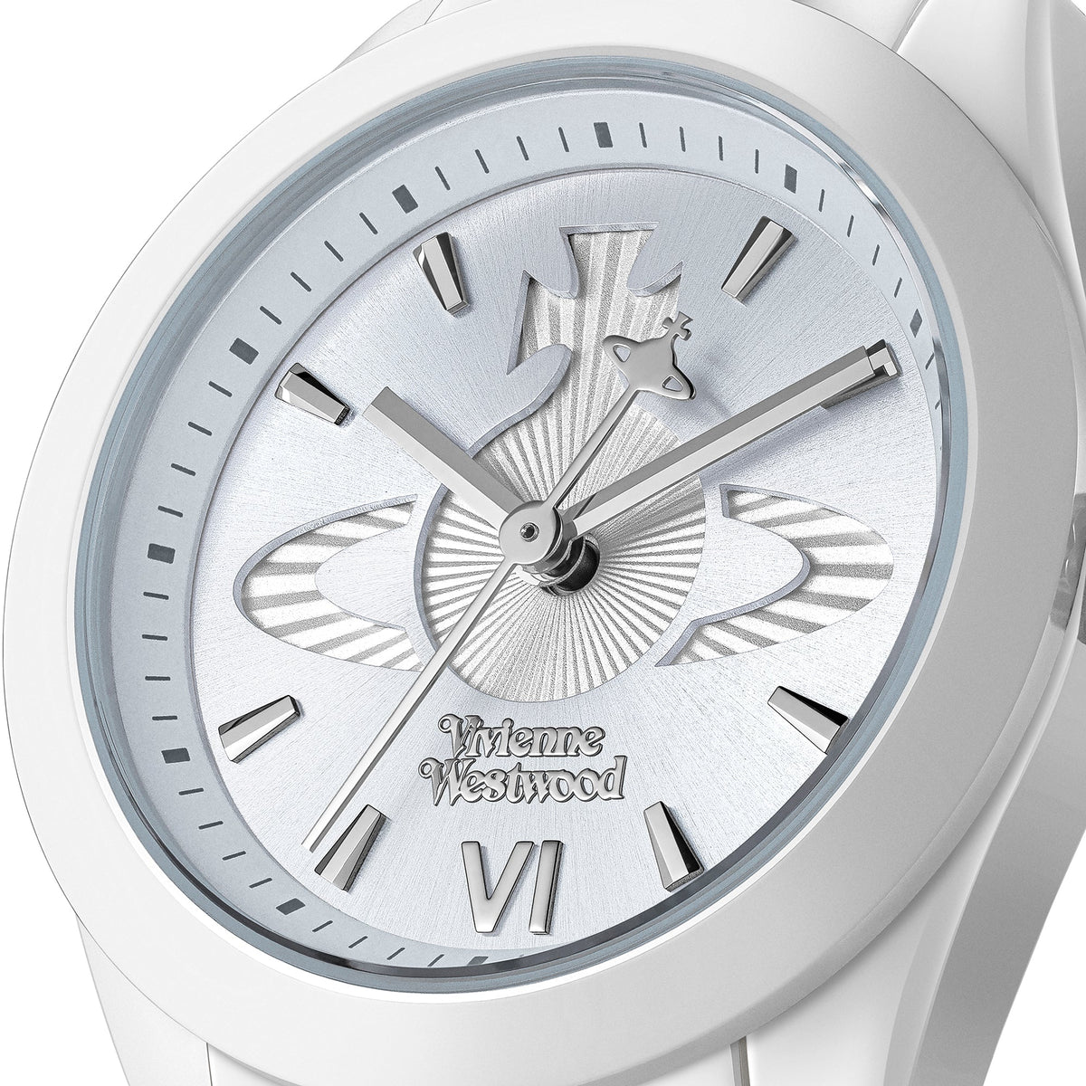Vivienne Westwood Ladies Fenchurch Ceramica Light Blue Dial Bracelet Watch VV358LBLWH — view 3