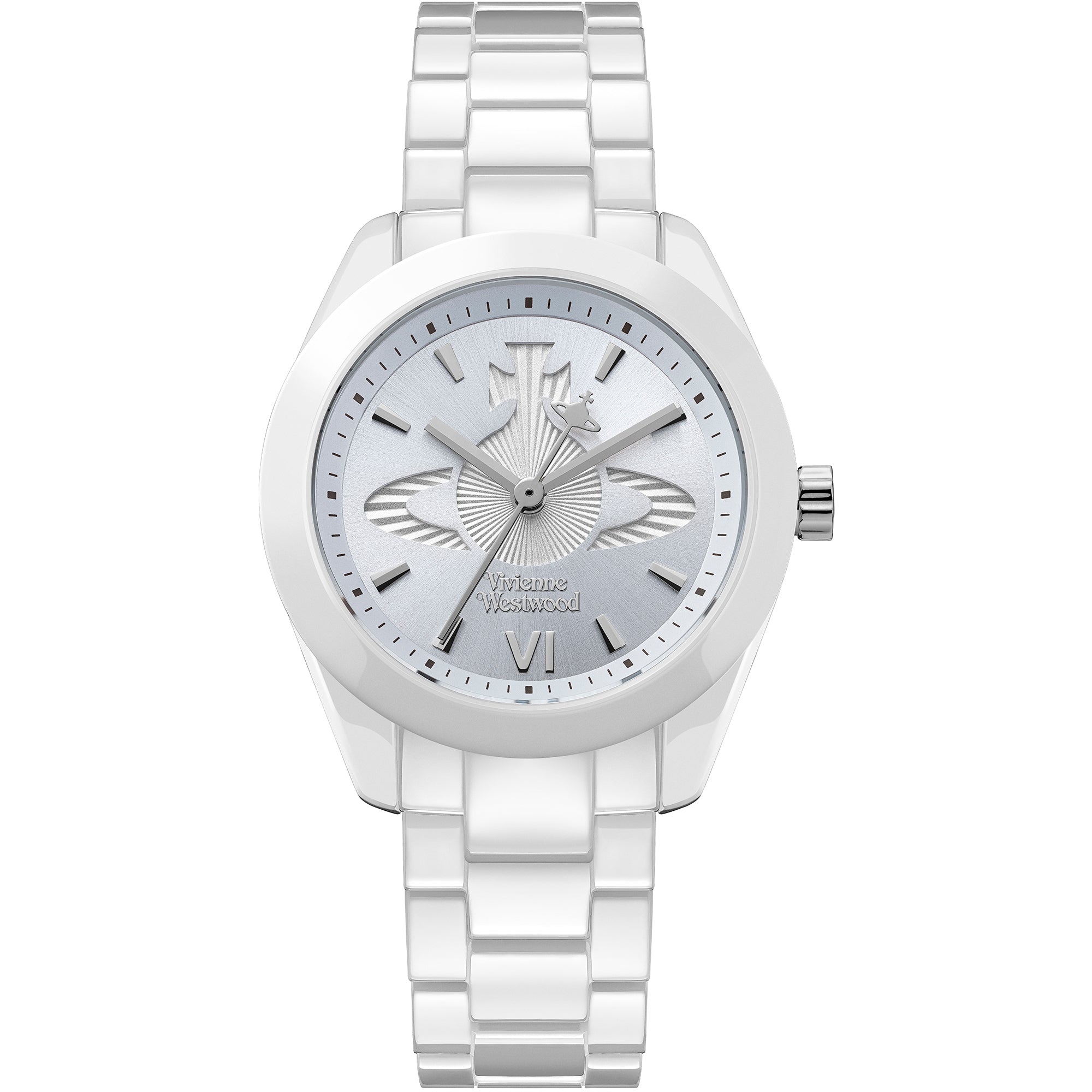 Vivienne Westwood Ladies Fenchurch Ceramica Light Blue Dial Bracelet Watch VV358LBLWH