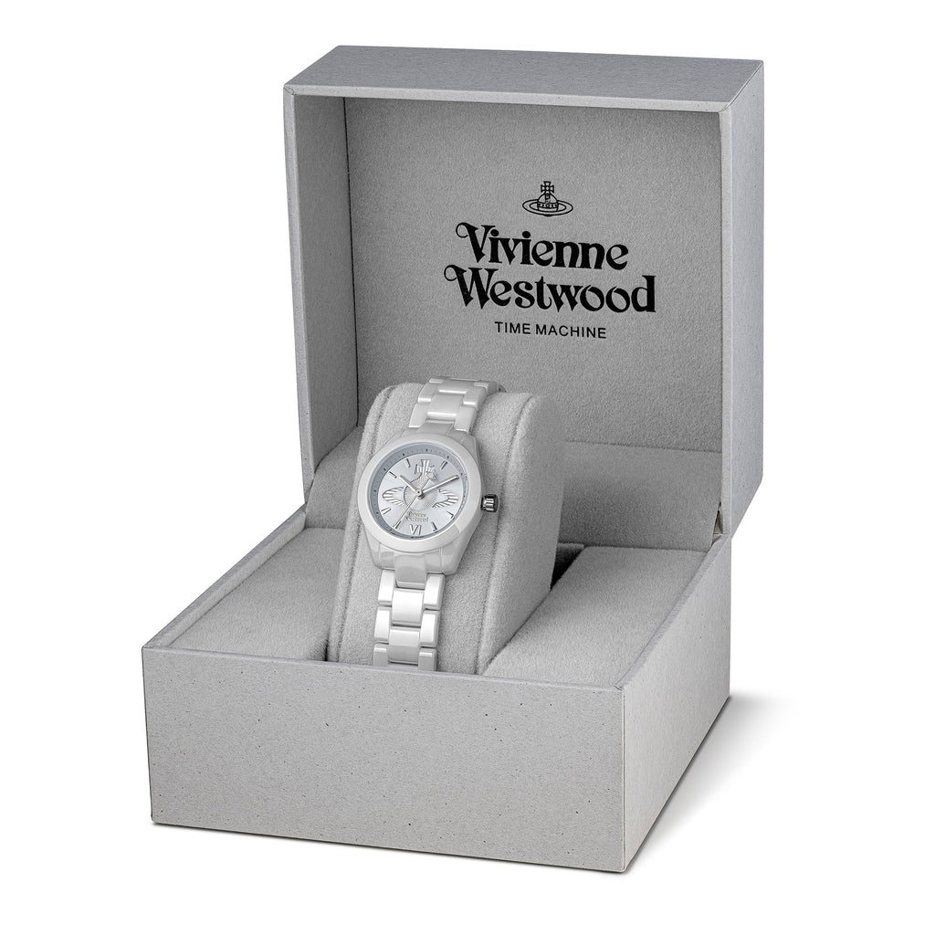 Vivienne Westwood Ladies Fenchurch Ceramica Light Blue Dial Bracelet Watch VV358LBLWH — view 7