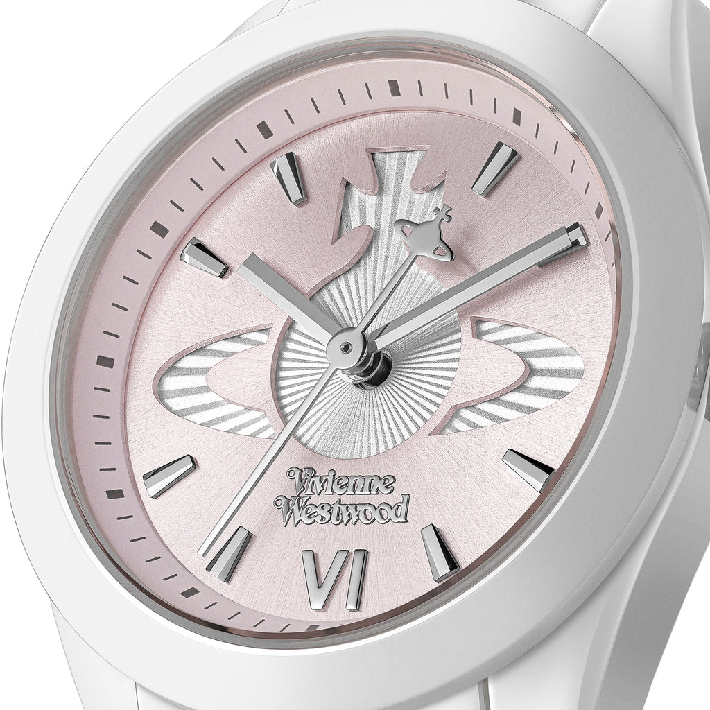 Vivienne Westwood Ladies Fenchurch Ceramica Pink Dial Bracelet Watch VV358LPKWH — view 3