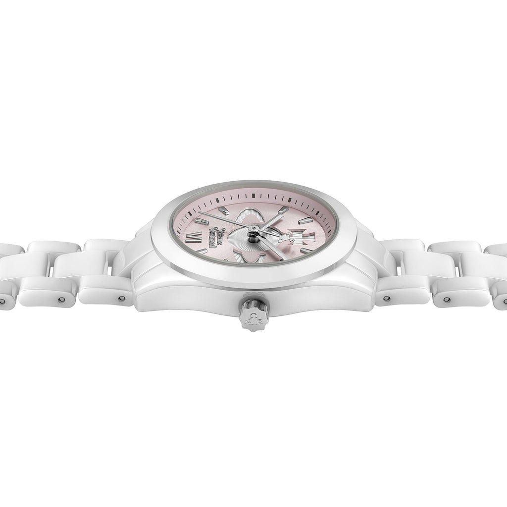 Vivienne Westwood Ladies Fenchurch Ceramica Pink Dial Bracelet Watch VV358LPKWH — view 5
