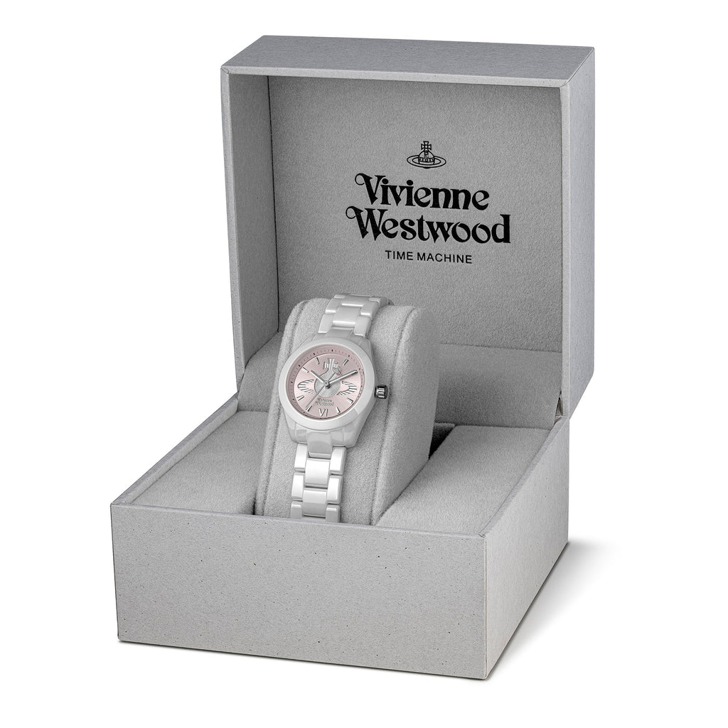Vivienne Westwood Ladies Fenchurch Ceramica Pink Dial Bracelet Watch VV358LPKWH — view 7