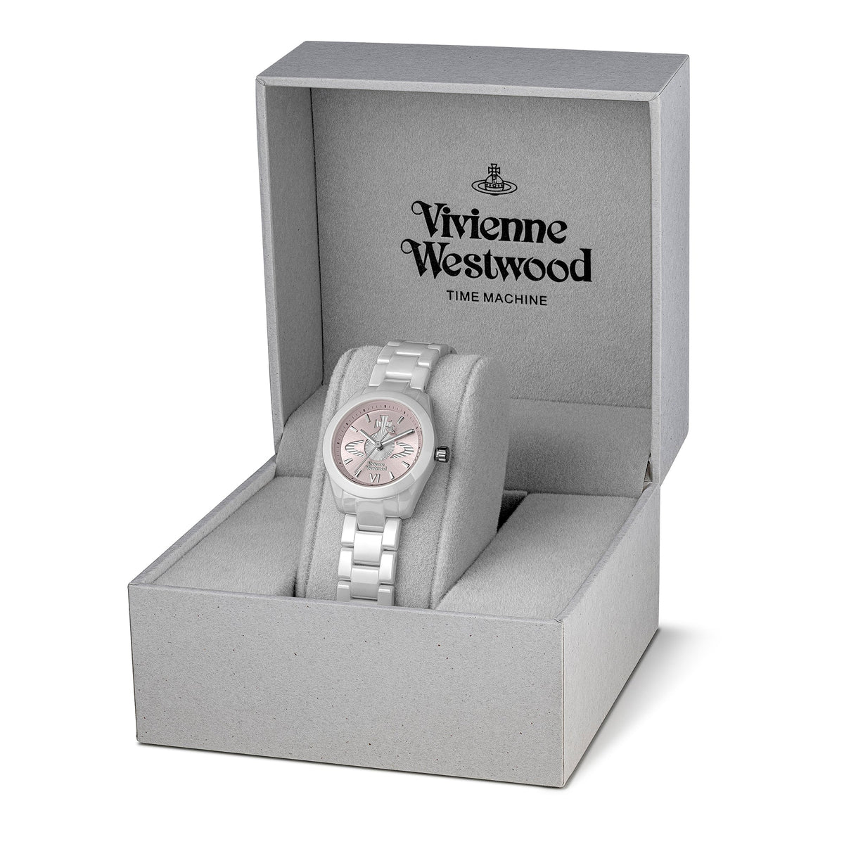 Vivienne Westwood Ladies Fenchurch Ceramica Pink Dial Bracelet Watch VV358LPKWH — view 7