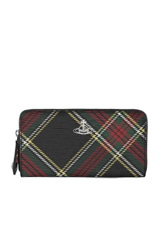 Womens Vivienne Westwood Classic Zip Round Chelsea Tartan Wallet