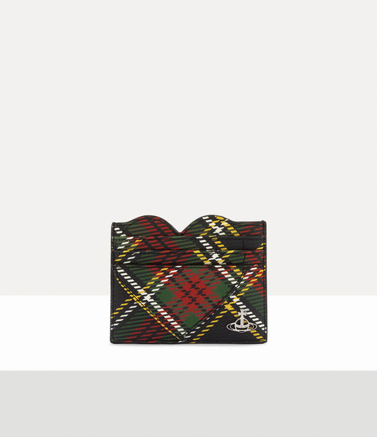 Womens Vivienne Westwood Heart Card Holder Chelsea Tartan Wallet