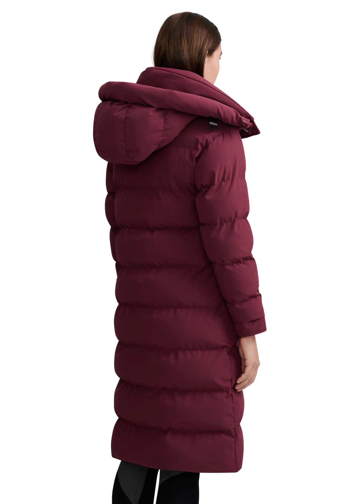 Women's Sandbanks Haven Long Puffer in Port — view 3