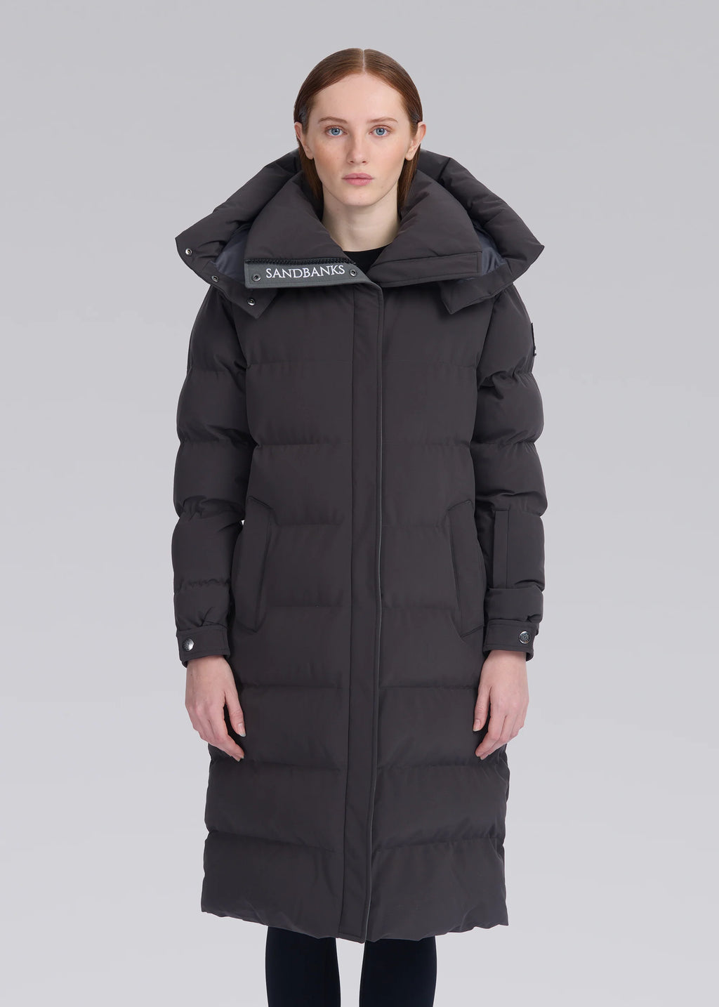 Women's Sandbanks Haven Charcoal Long Puffer Jacket - image 3