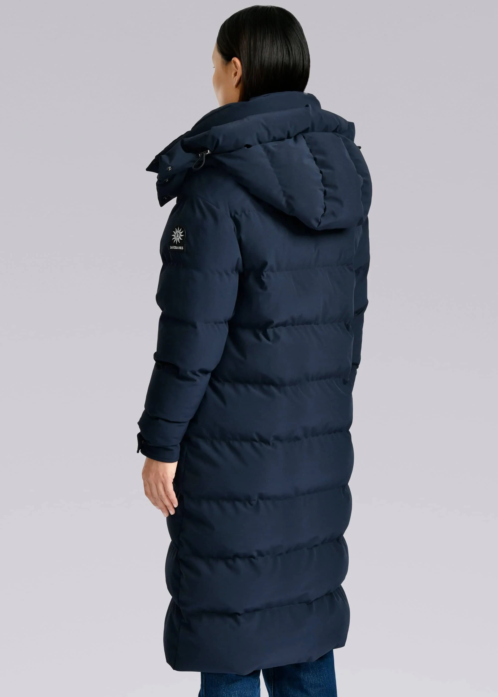 Women's Sandbanks Haven Navy Long Puffer Jacket - image 6