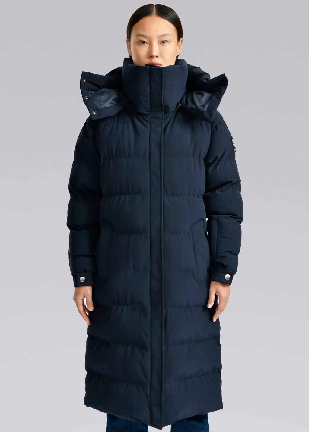 Women's Sandbanks Haven Navy Long Puffer Jacket - image 5