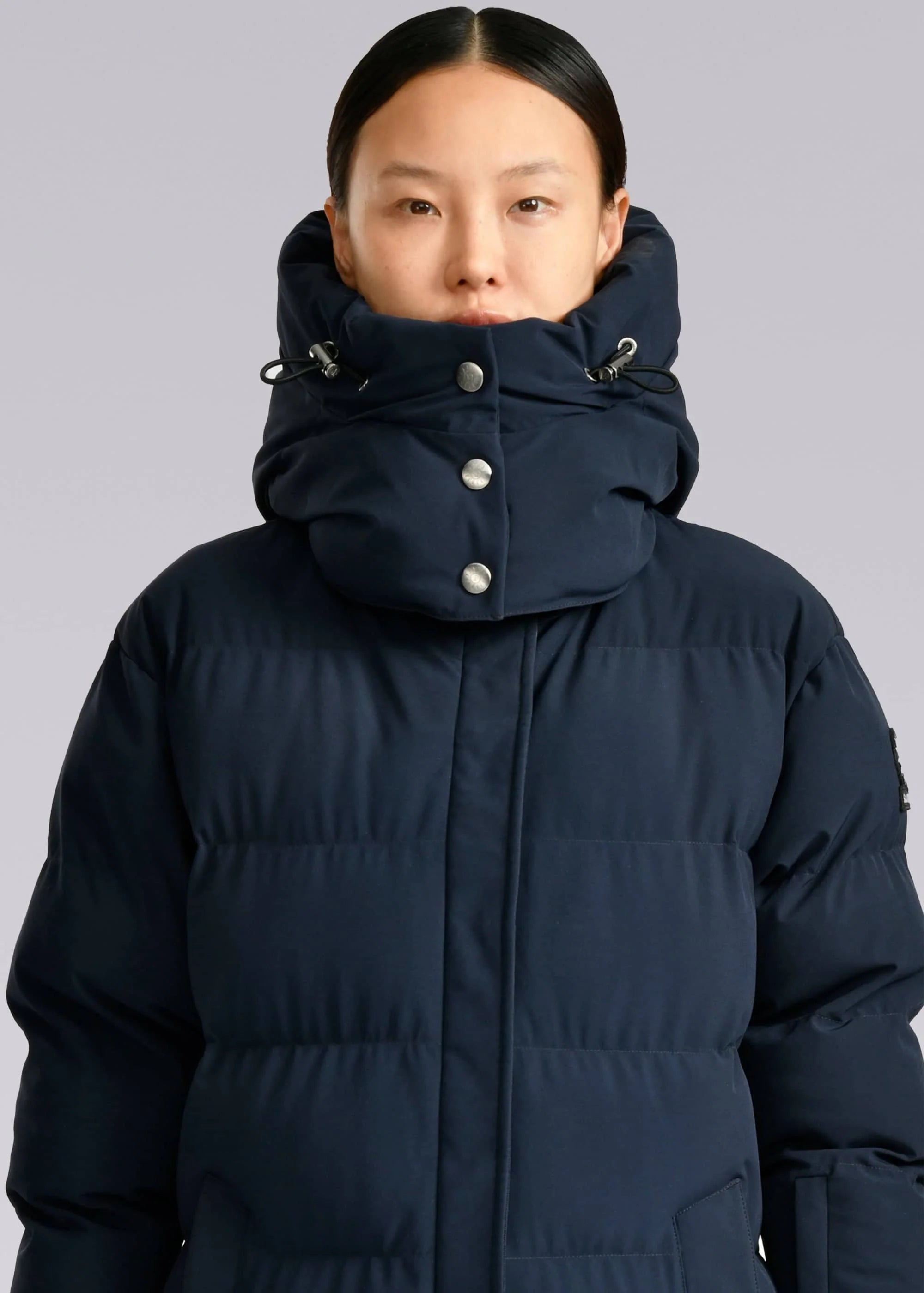Women's Sandbanks Haven Navy Long Puffer Jacket - image 7
