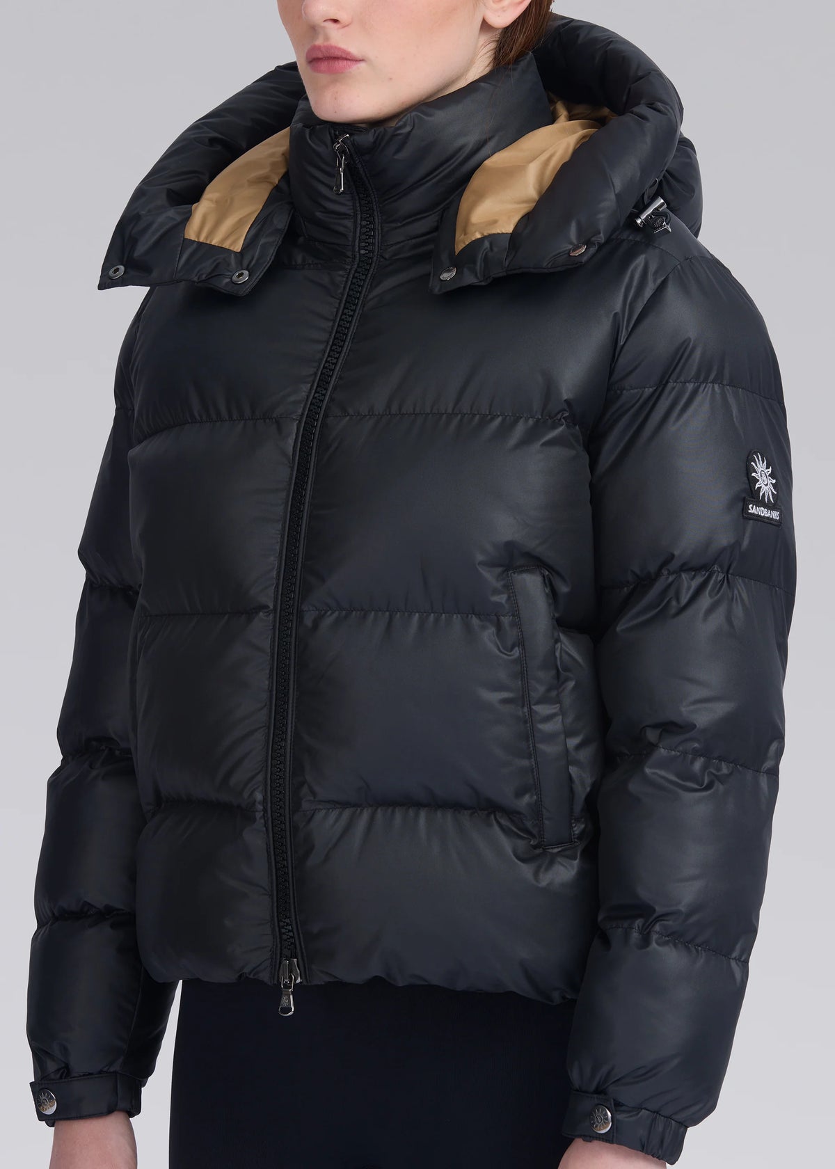 Women's Sandbanks Black Aurora Puffer Coat - image 6