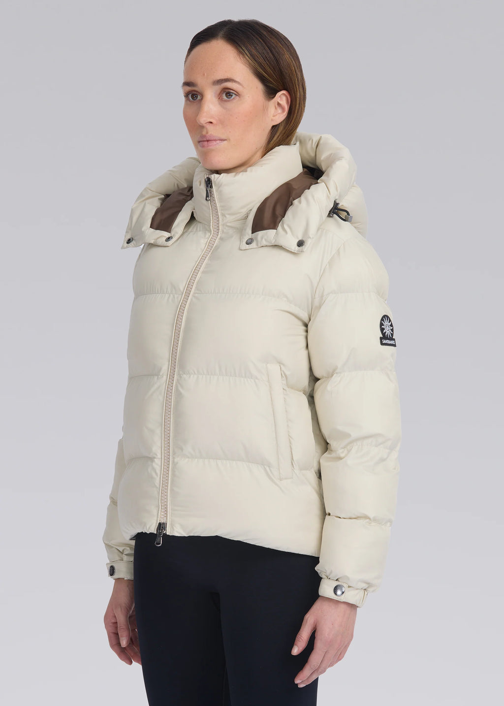 Women's Sandbanks Stone Aurora Puffer Coat — view 4